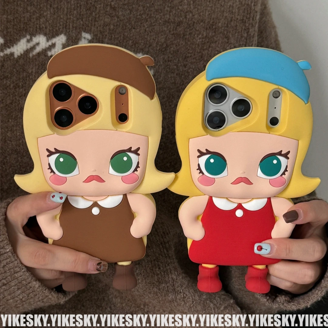 立体卡通茉莉女孩苹果17promax手机壳iPhone161511413硅胶14pro女