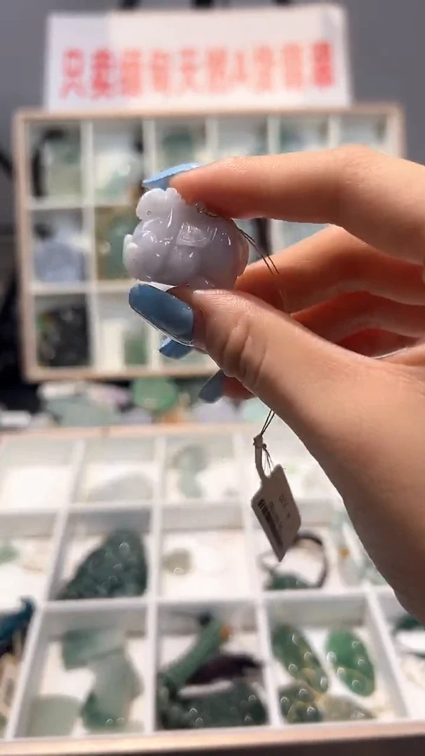 翡翠未镶嵌颈饰缅甸天然A货翡翠唐马吊坠