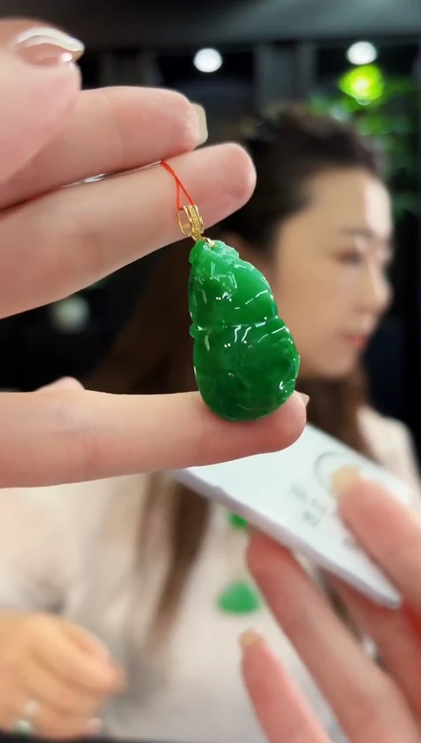 吊坠(不含链)18K金镶嵌翡翠 缅料A货/支持复检/一件
