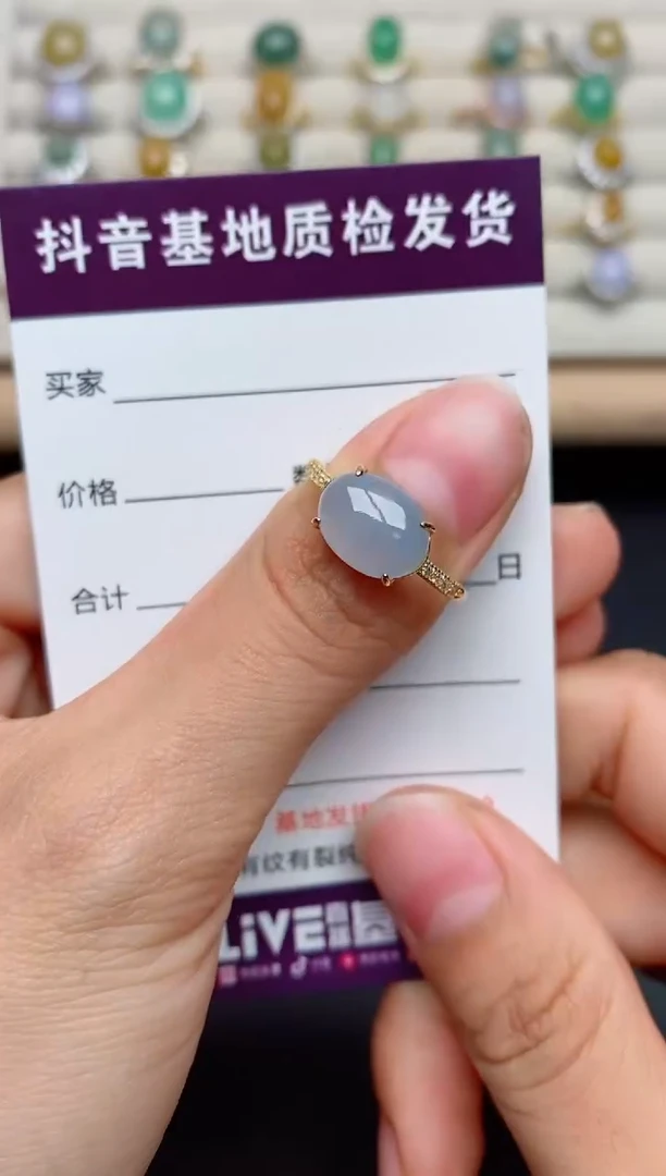 翡翠戒指银S925镶嵌......