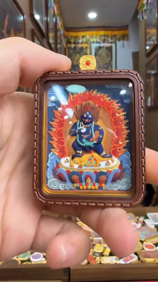 吊坠黑财神-手工泥塑擦擦