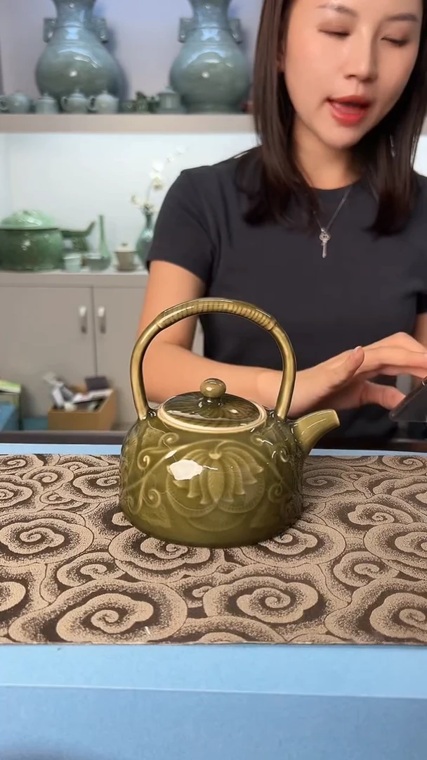 龙泉云间青瓷小米茶器