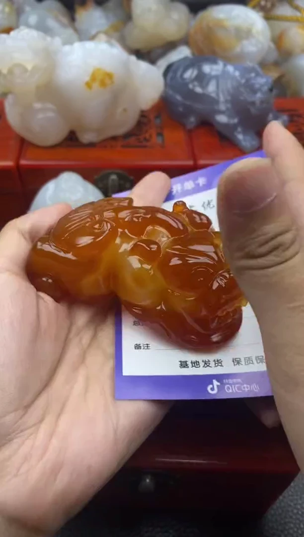 玛瑙/玉髓手把未镶嵌李*∞00