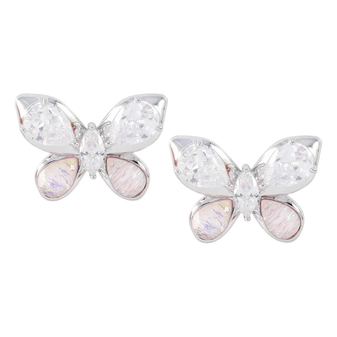 镀k金 925银针 时尚超仙蝴蝶设计师耳钉 0028