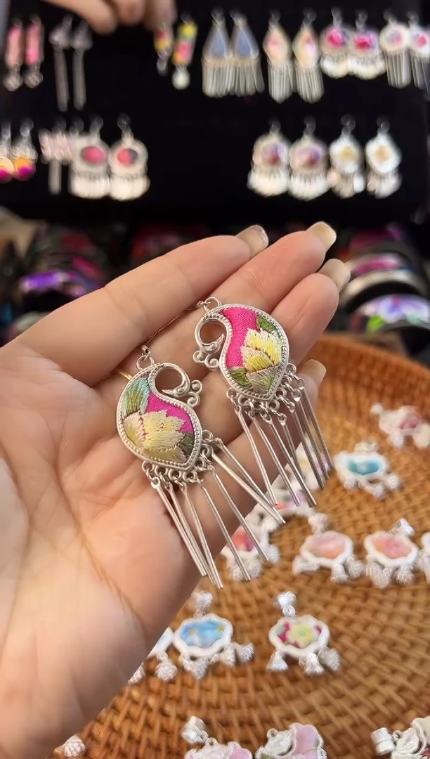 织绣艺枝独绣老绣饰品094