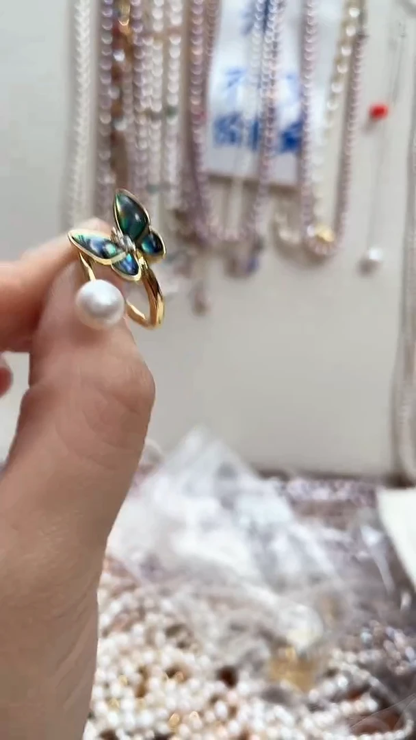 【闪购商品】淡水珍珠戒指合金戒指