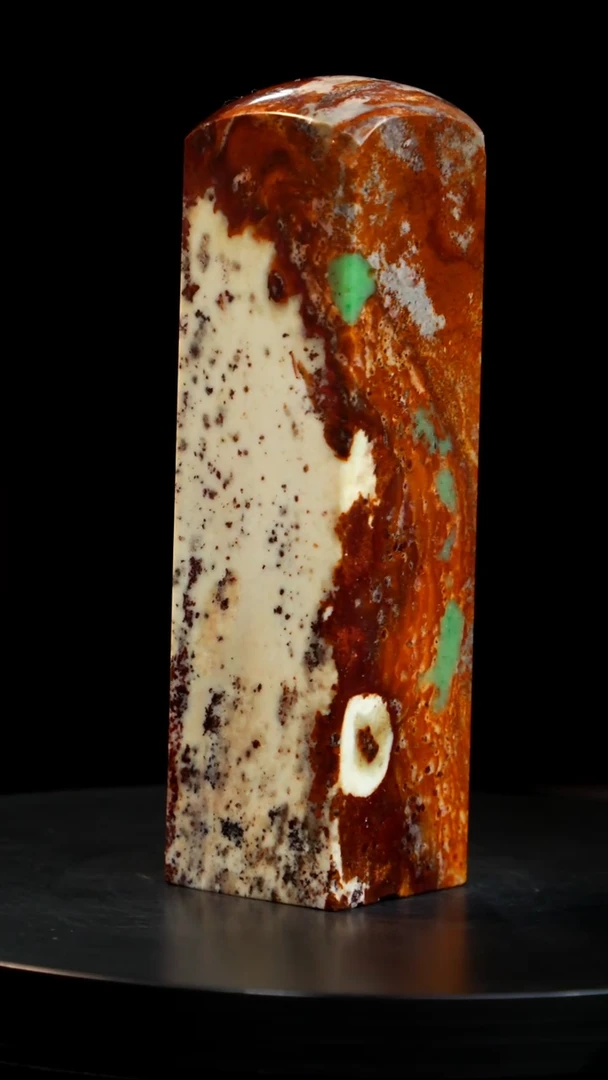 昌化石瓷白源头绿