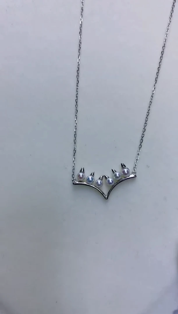 【闪购商品】海水珍珠商品银S925镶嵌设计款套链