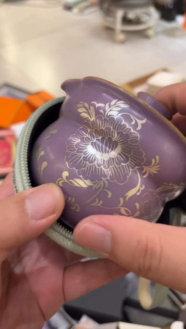 紫蝴蝶旅行套茶具茶具