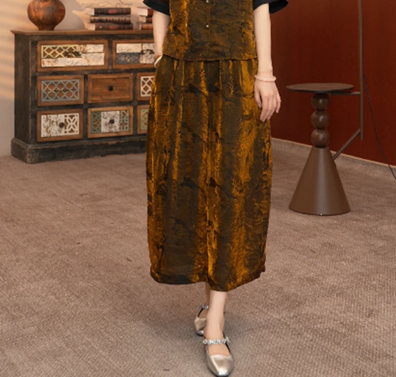 25-K18【禅意裤子】新中式女夏季新款花苞裤百搭裤