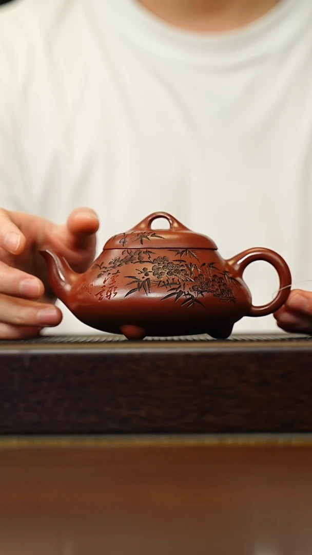 茶壶紫砂宜兴原矿 手工 紫砂壶容量300CC