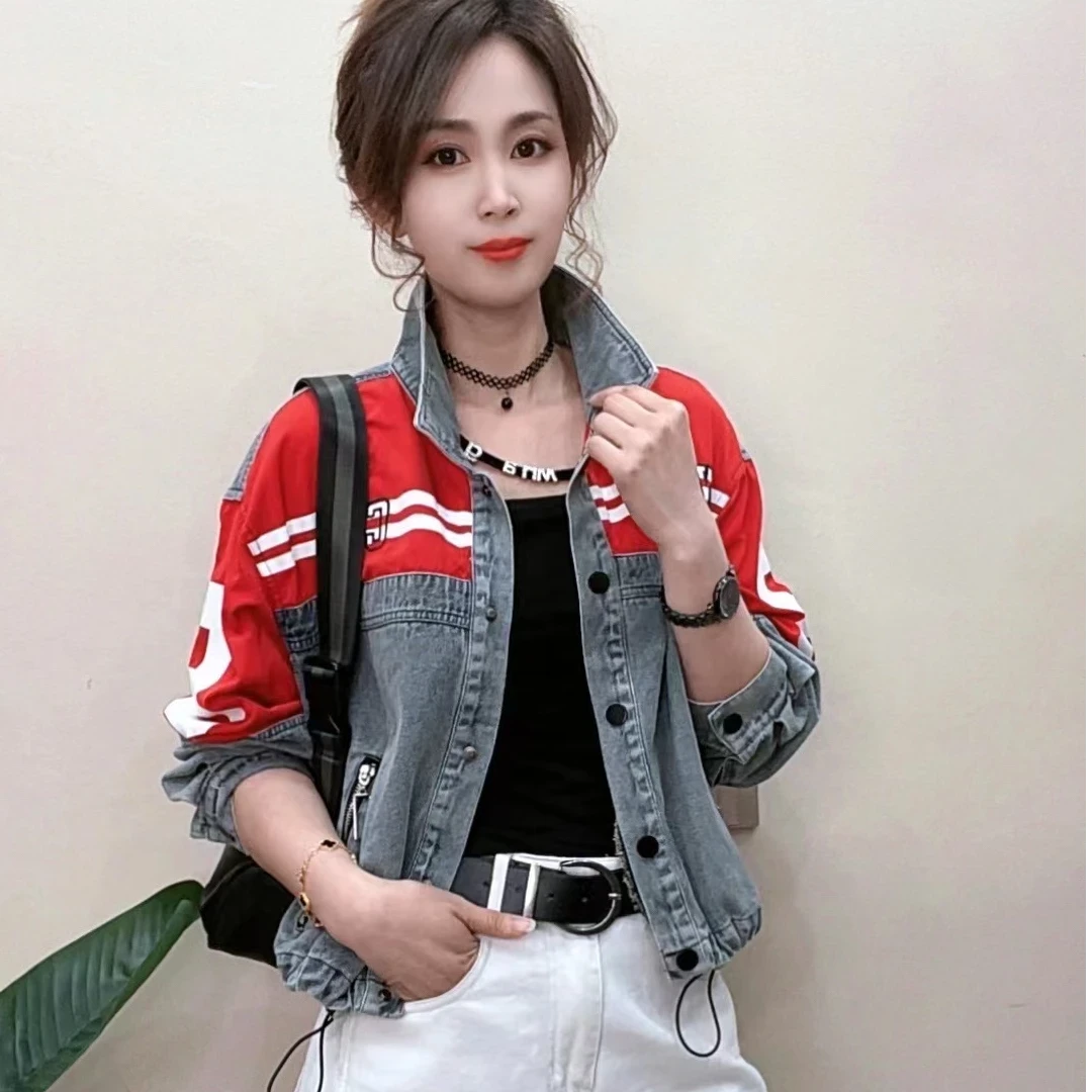 拼接欧货短款牛仔外套女2025春季新款时尚潮流设计感百搭爆款上衣