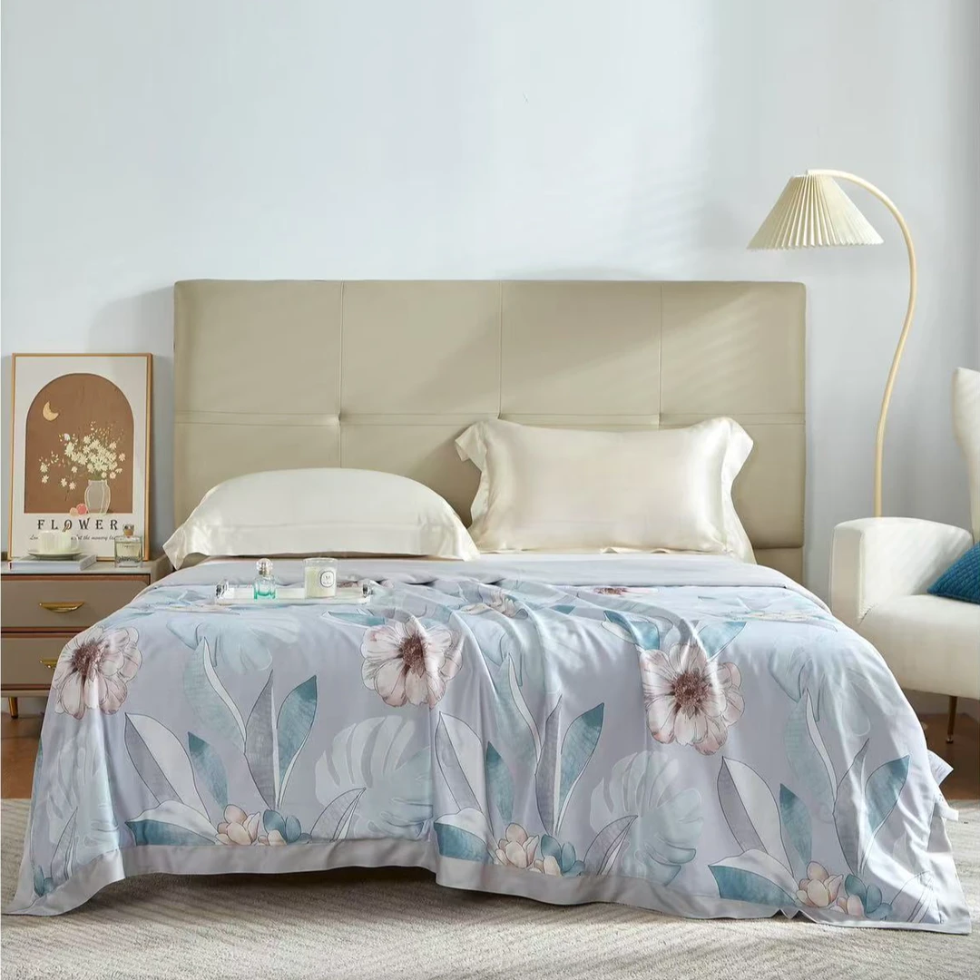 A5591 沃尔德单人珍珠养颜大豆纤维夏被 卡莉尔-灰150*200轻奢