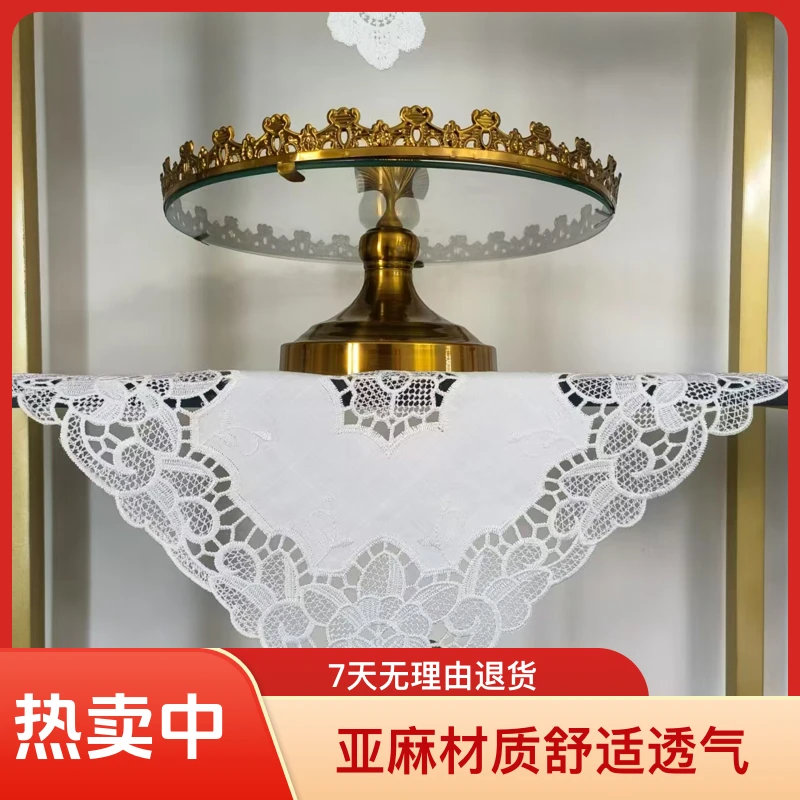 177亚麻电脑刺绣，餐椅套罩套装简约桌布防油防水又防烫2025年新款