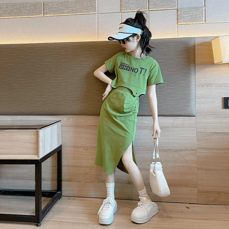 女童夏季新款套装洋气儿童夏装时髦裙子洋气公主裙休闲两件套