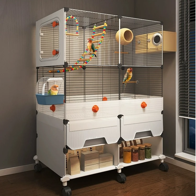鸟笼子大号家用新型防溅豪华别墅虎皮玄凤专用小太阳牡丹鹦鹉笼子