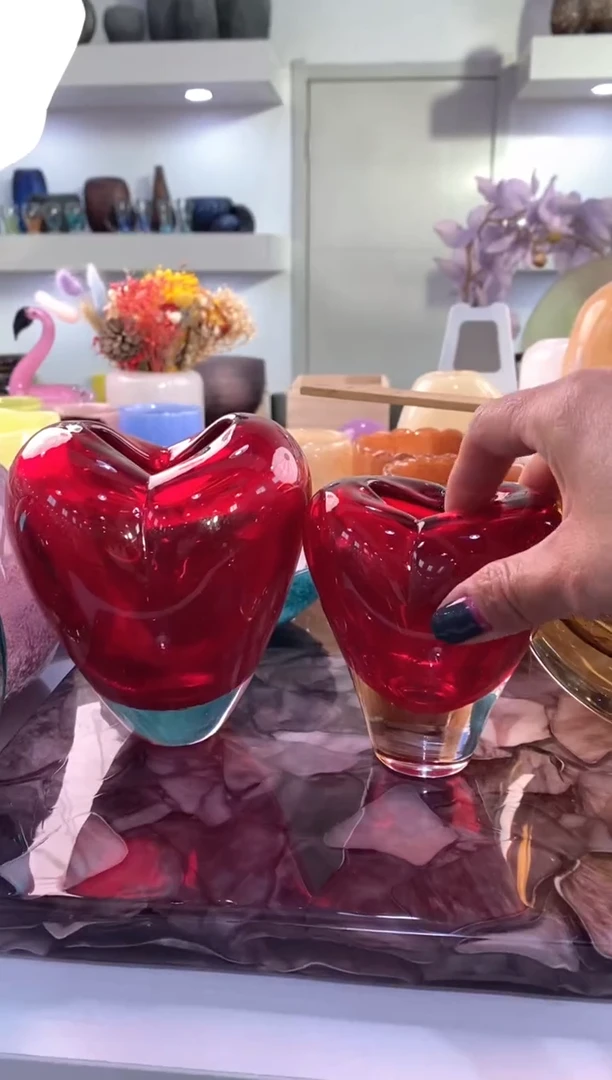 【闪购商品】琉璃慕忆家花瓶一对