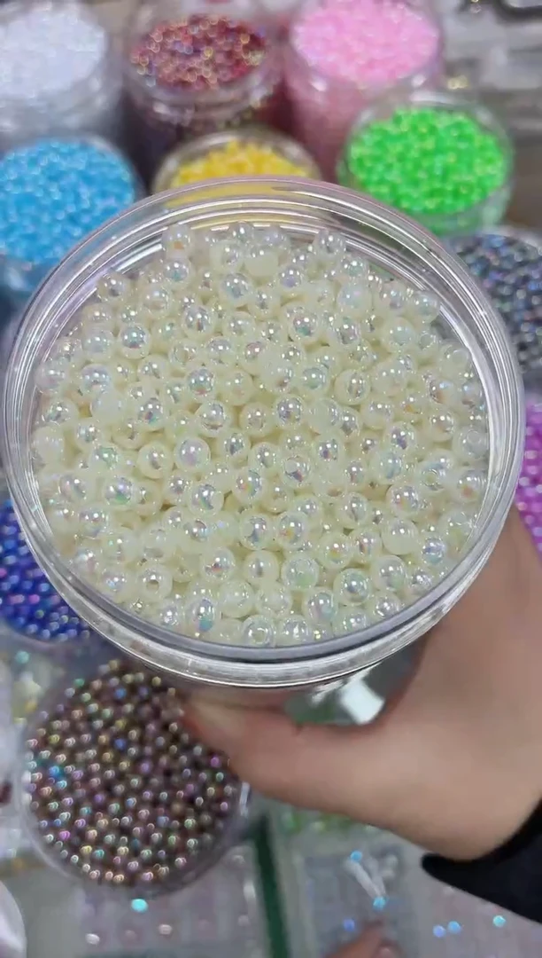 亚克力A68卡6马贝彩珠子1000颗米黄