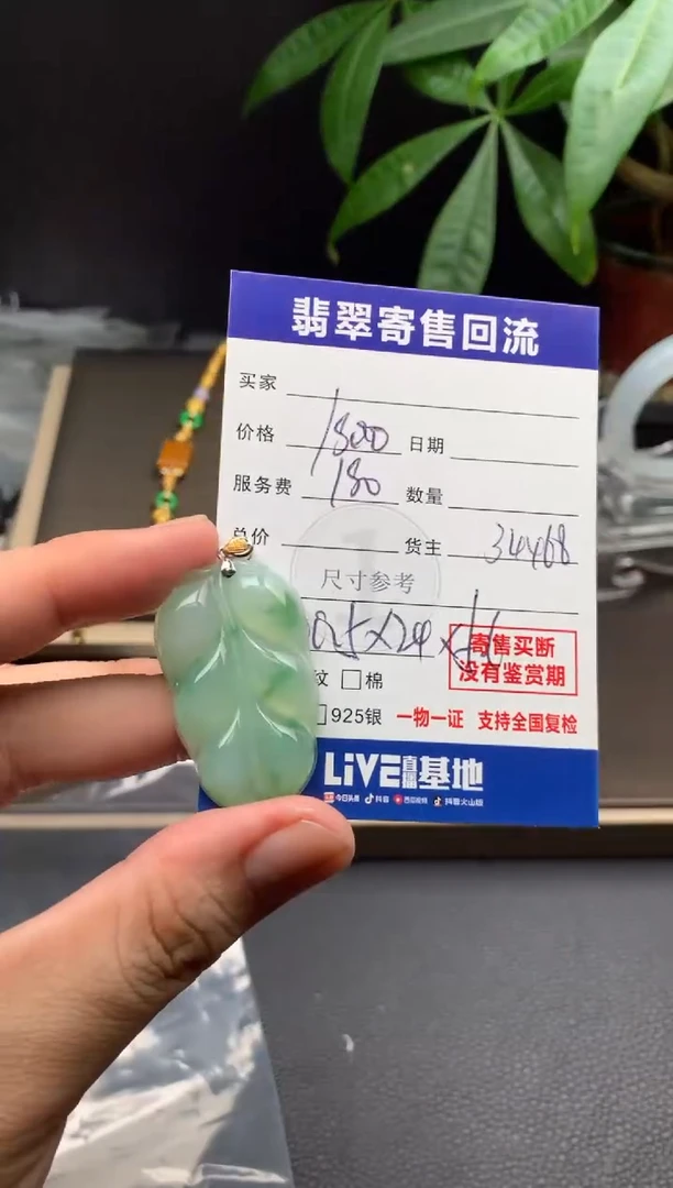 颈饰18K金镶嵌翡翠21015928