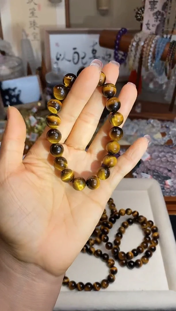 【闪购商品】木变石（虎睛石）手串未镶嵌10m黄虎眼