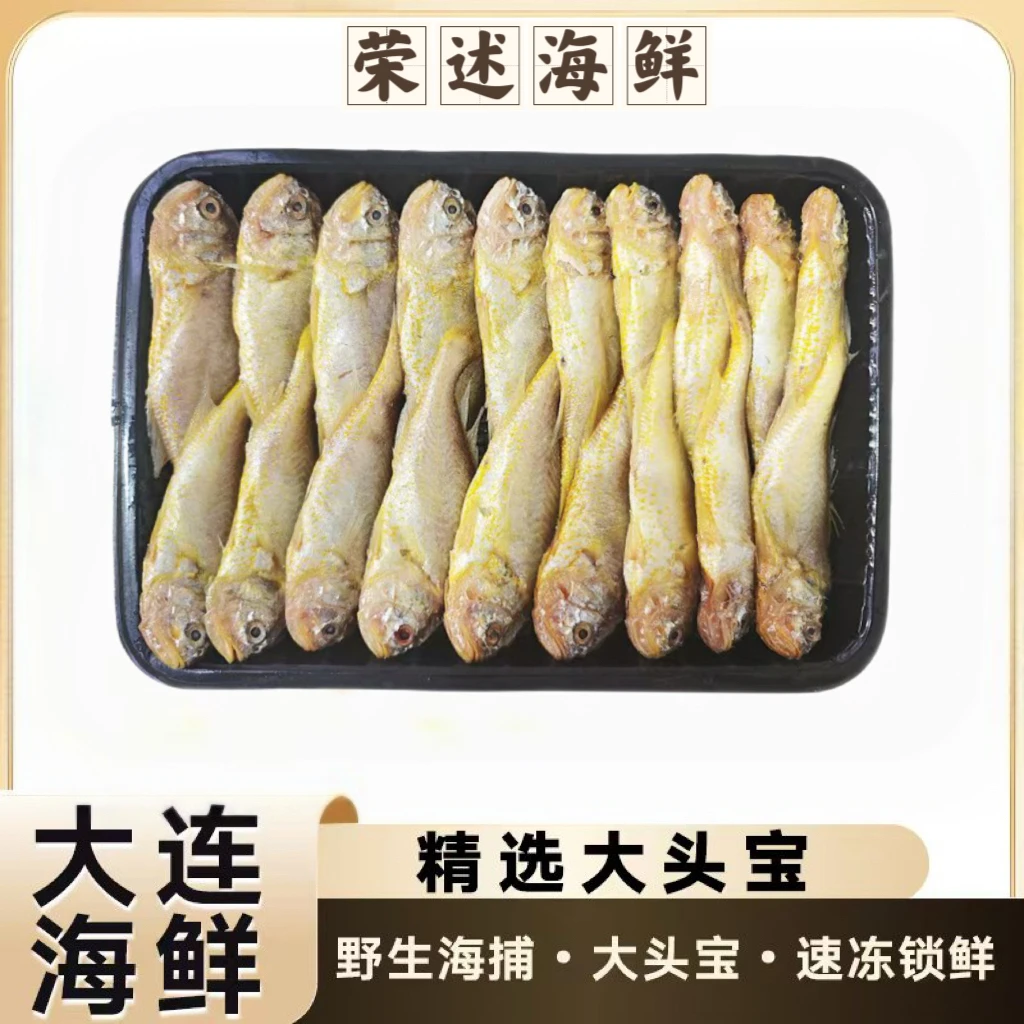 【贺校长专属】4斤大头宝鱼大连野生鲜冻 狮子头鱼 梅童鱼包邮