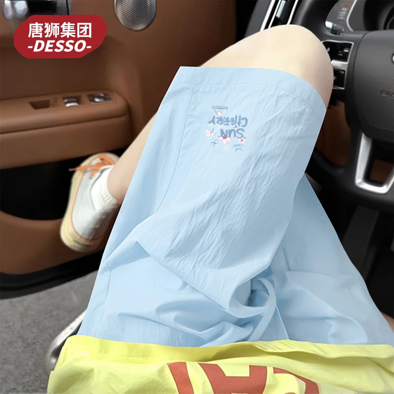 唐狮集团desso梭织防晒短裤女款爆款2025新款宽松UPF50+五分裤潮