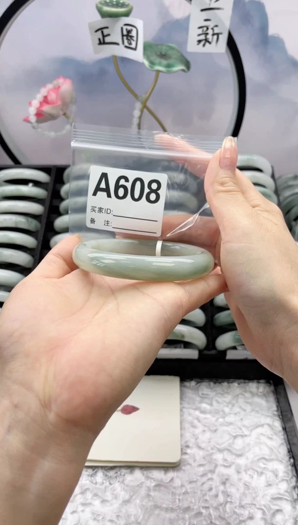 石英质玉（天山翠）手镯未镶嵌A608