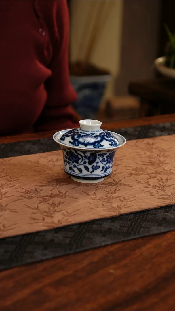 【闪购商品】杯子莹焰堂莲花云肩盖碗