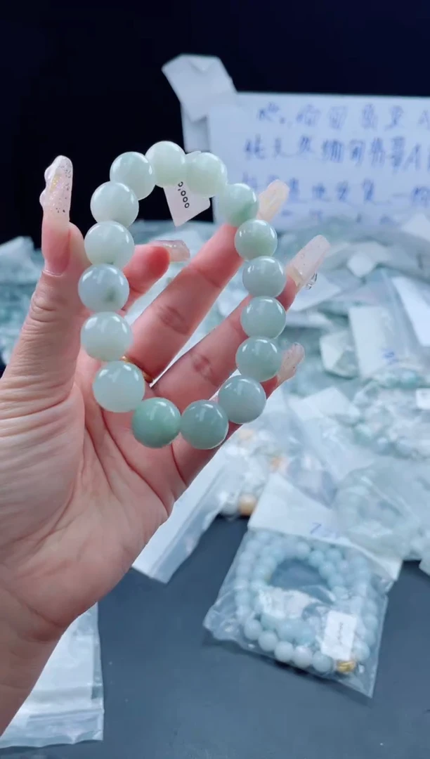 未镶嵌定制翡翠珠串