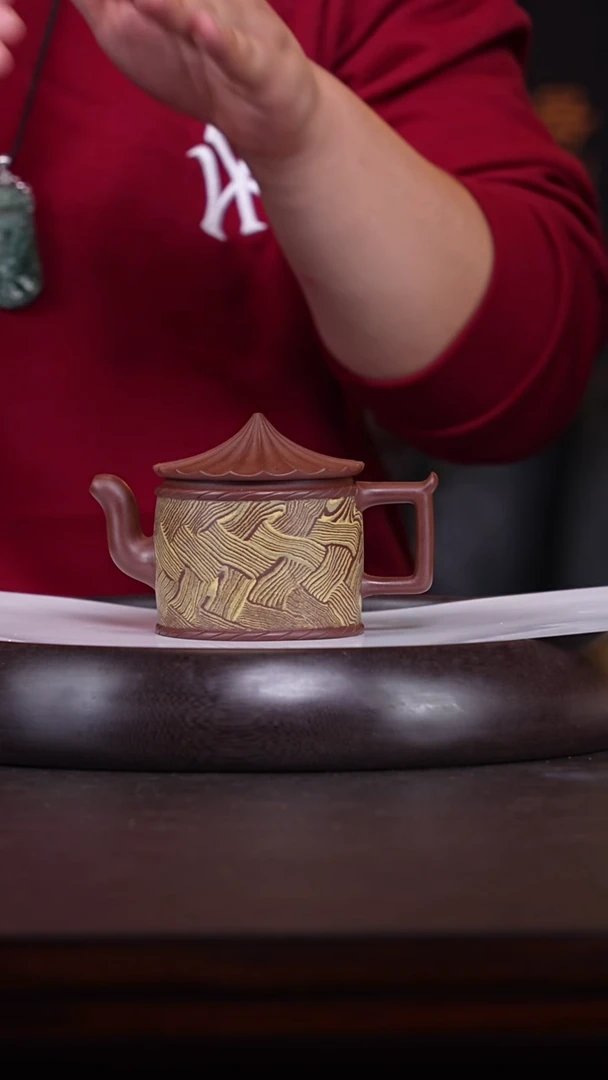 【闪购商品】紫砂茶壶姚黎明02-66绞泥云台275cc