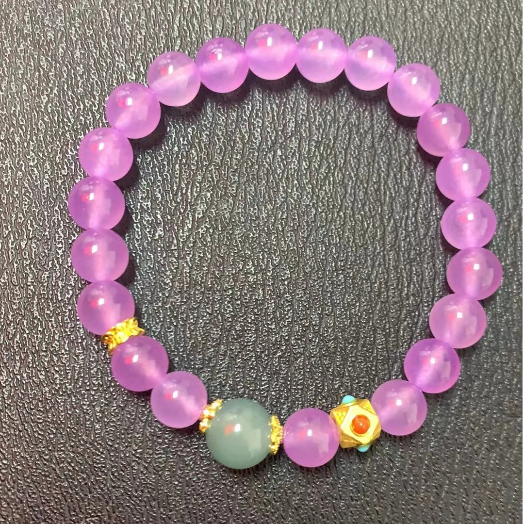 翡翠紫手串8m（多样发其一）A35