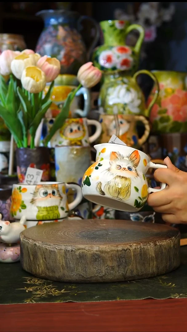 陶瓷47景德镇手工手绘釉下彩