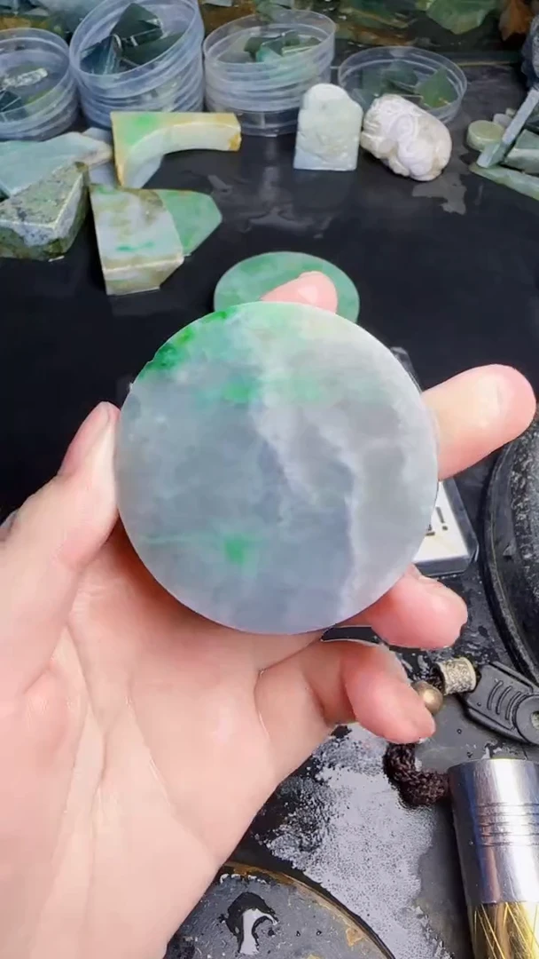 未镶嵌挂件翡翠八*天然翡翠065