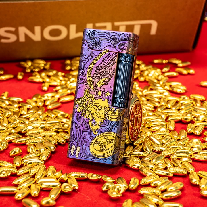 手工圣哥圣哥钛合金烤蓝-阳极氧化创意系列手工打火机