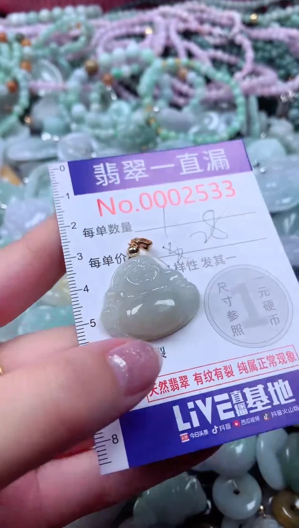 翡翠未镶嵌吊坠(不含链)2533