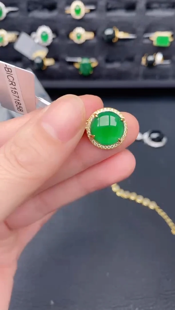 颈饰银S925镶嵌翡翠天然a货翡翠237