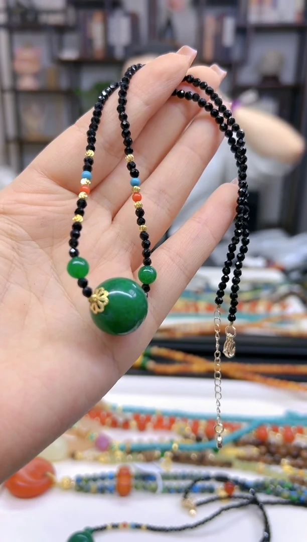 【闪购商品】翡翠颈饰未镶嵌DIY款M39