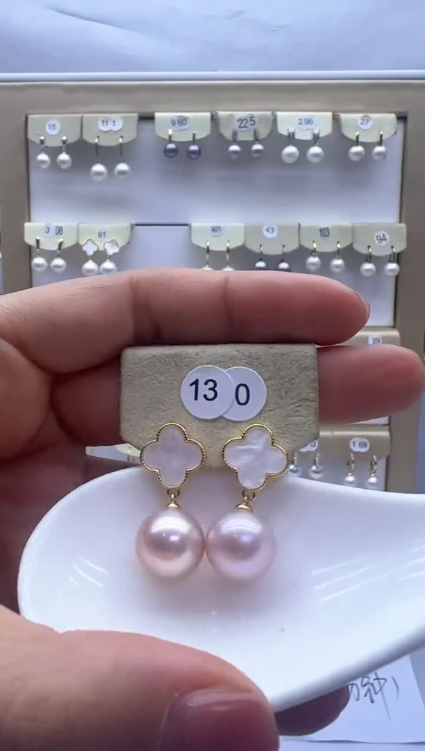 【闪购商品】淡水珍珠耳饰银S925镶嵌130