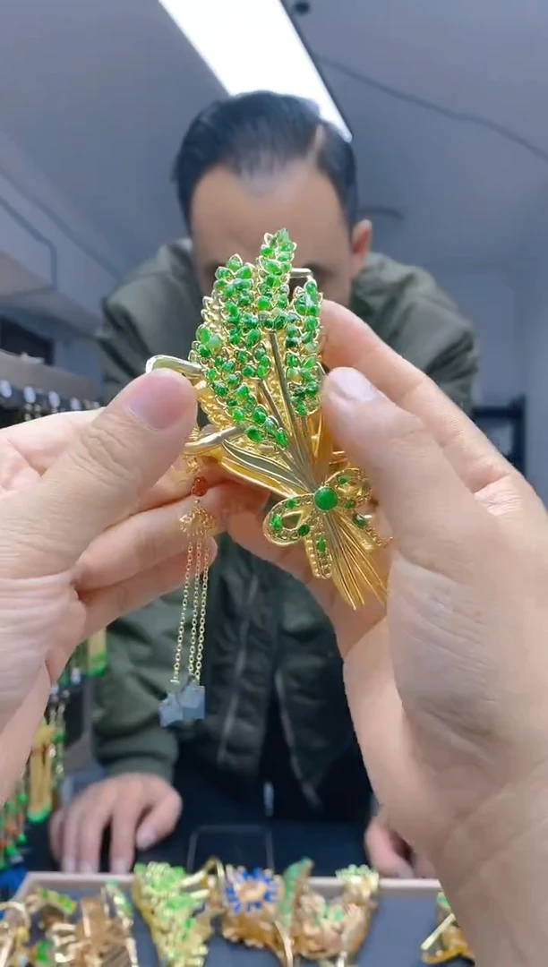 【闪购商品】翡翠耳饰合金350翡翠发簪