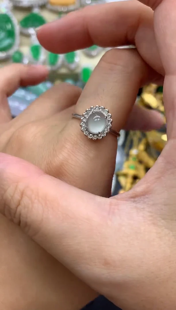 翡翠戒指18K金镶嵌58-中国好珍宝