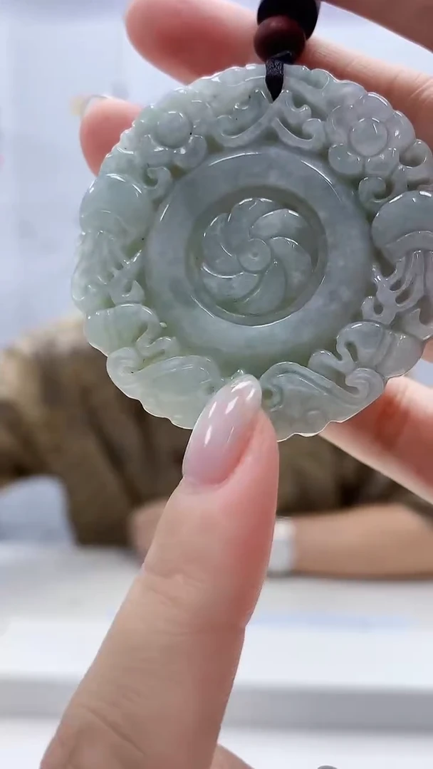 翡翠未镶嵌颈饰5124lr-jj挂件3