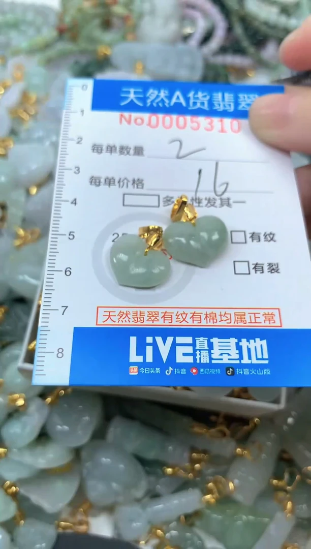 颈饰未镶嵌翡翠净货挂件-5310