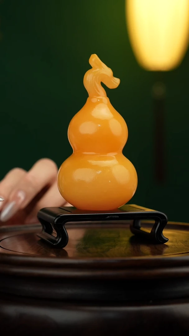玉【龙头葫芦】天然玉石摆件