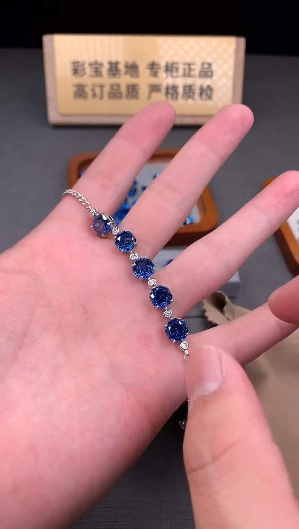 银S925镶嵌托帕石手链2222