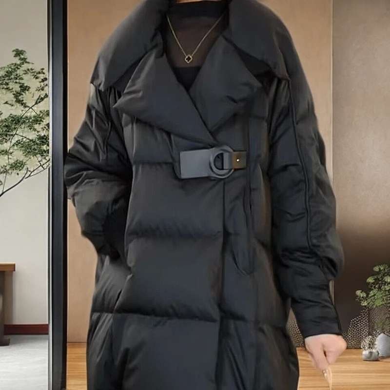 时尚棉服女冬季新款洋气宽松显瘦保暖外套中长款收腰气质