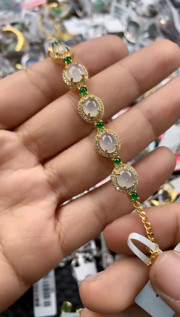 银S925镶嵌戒指翡翠15-15-15         9