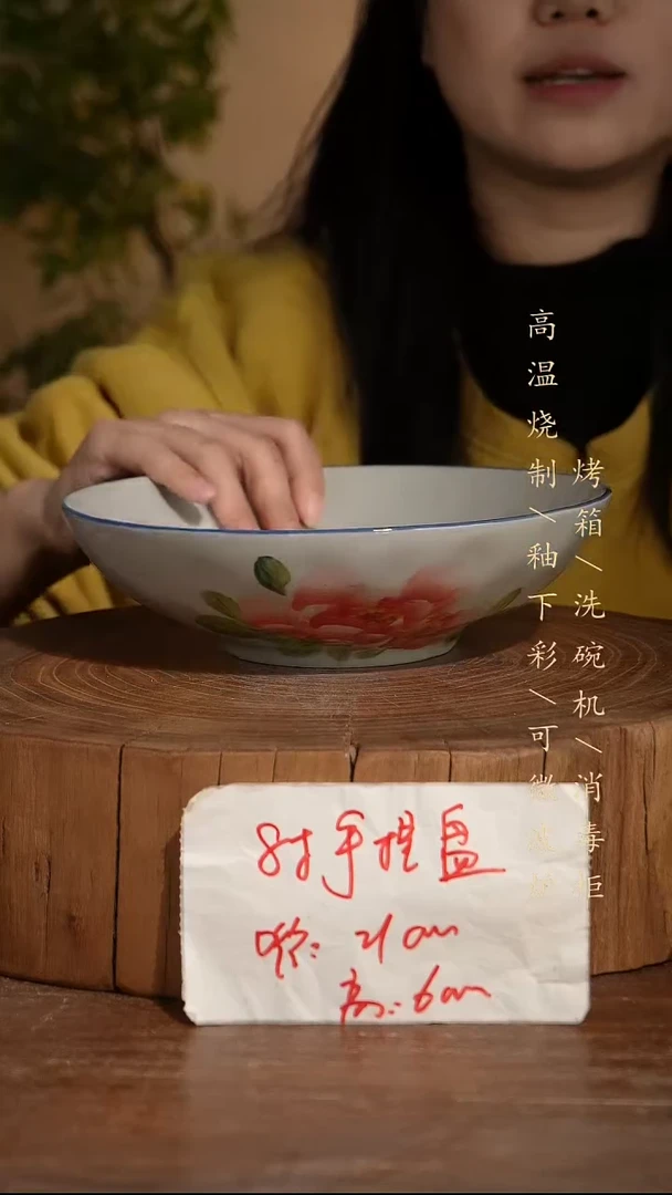 碗瓷景德镇手工手绘高温瓷釉下彩