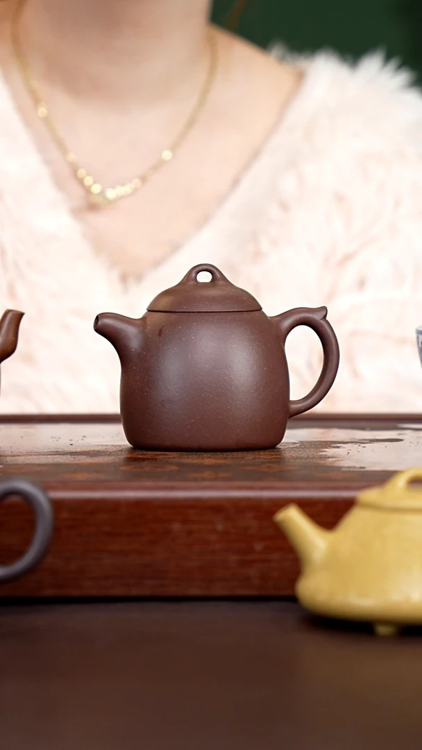 茶壶紫砂天青秦权-200