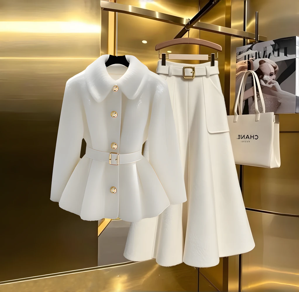 秋冬季小香风高级感气质套装女神范显瘦百搭外套精致时尚半身裙子