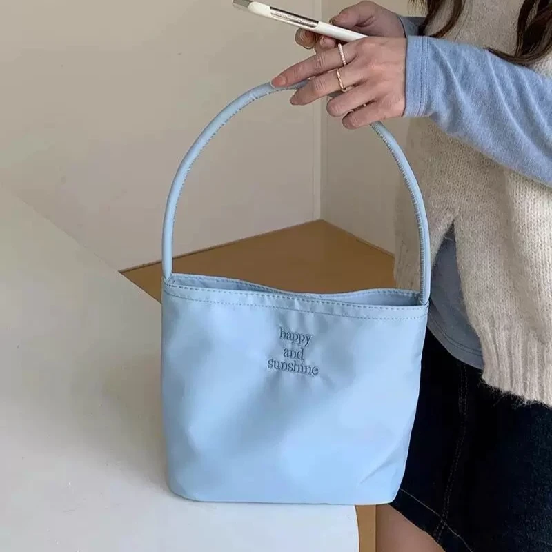 mucuandebony包包女2026夏天时尚托特包手提小包尼龙腋下包水桶包